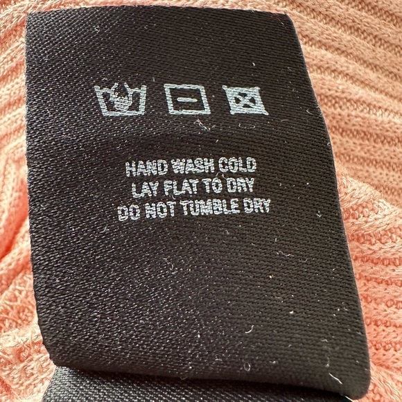 Anthropologie Maeve Womens Pink Ribbed Cowl Neck Sweater Pullover Knit - Picture 10 of 12